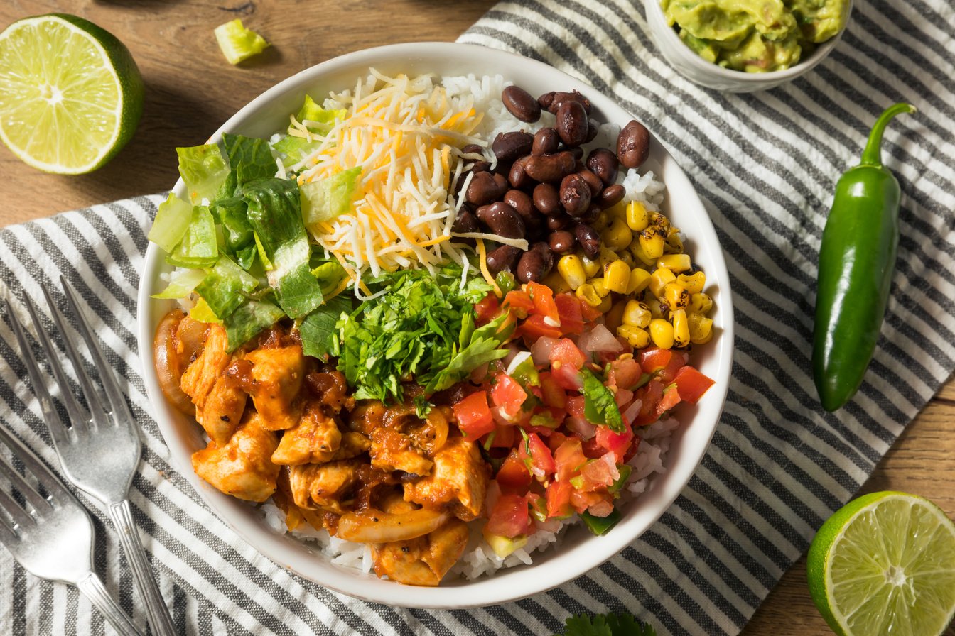 Homemade Healthy Chicken Burrito Bowl